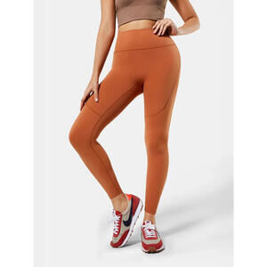 Fanka Women's Size Medium Orange Beyond Nude Everyday High Waisted Leggings